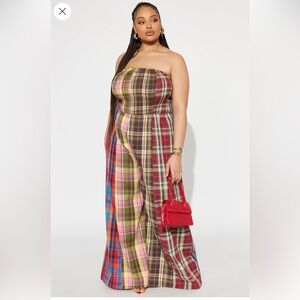 Tossed and Turned Flannel Jumpsuit